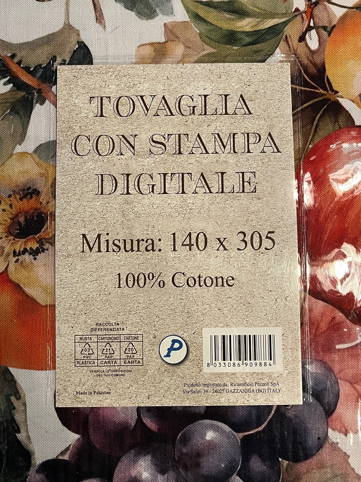 Italiaans tafelkleed Cachi - katoen - design met fruit