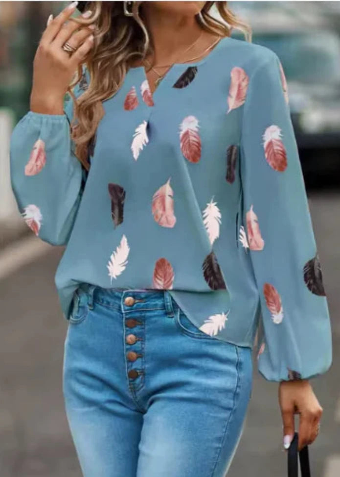 Isabella's Feather Blouse