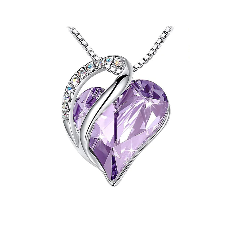 CrystalHeart Heart-Shaped Pendant ketting