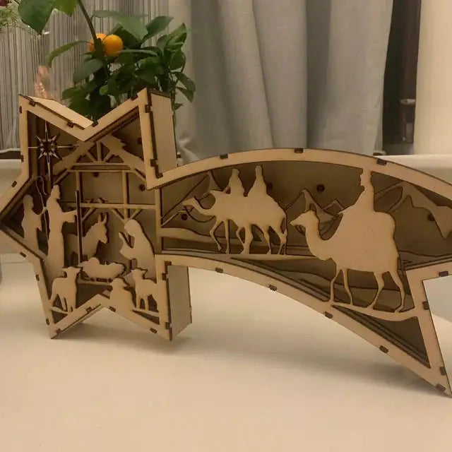 Lampes à étoiles en bois