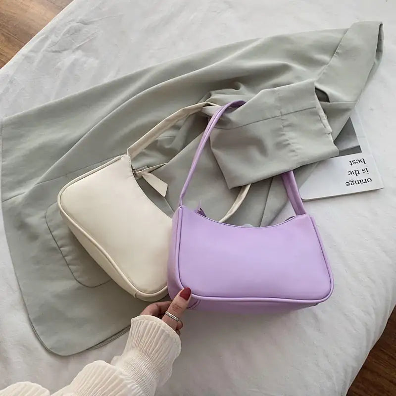 Schoudertas Black Tote Cream Baguette Bag