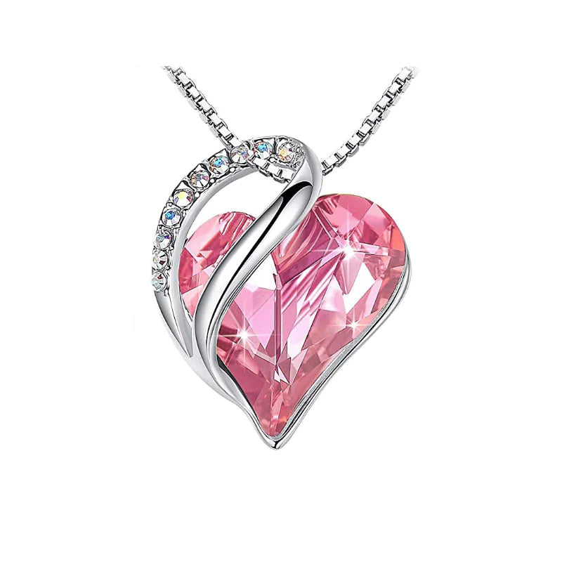 CrystalHeart Heart-Shaped Pendant ketting