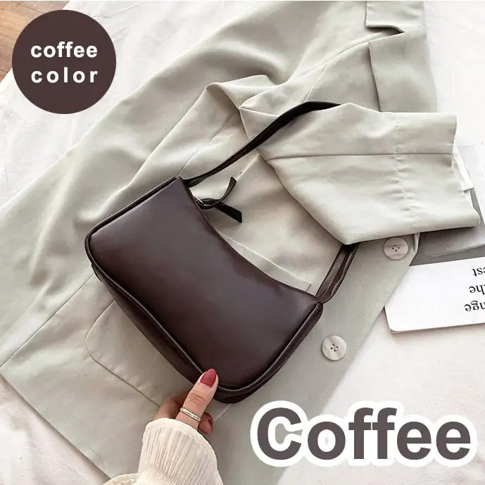 Schoudertas Black Tote Cream Baguette Bag