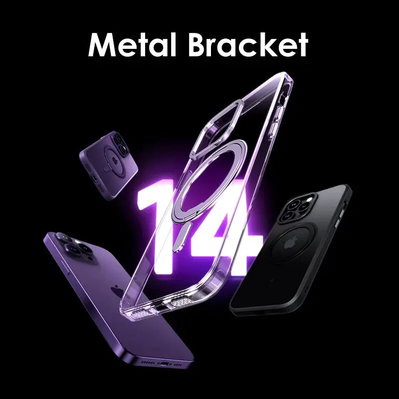 Magnetic Rotation Ring Stand Phone hoesje voor iPhone