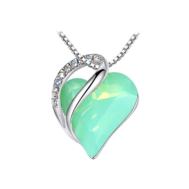 CrystalHeart Heart-Shaped Pendant ketting