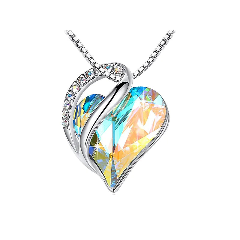 CrystalHeart Heart-Shaped Pendant ketting