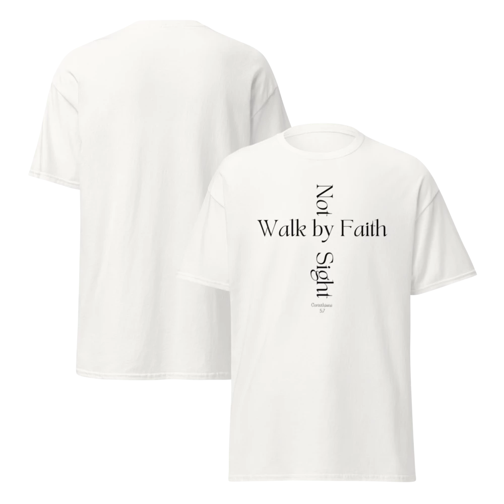 Tellon Unisex Classic Tee | Walk by Faith cross