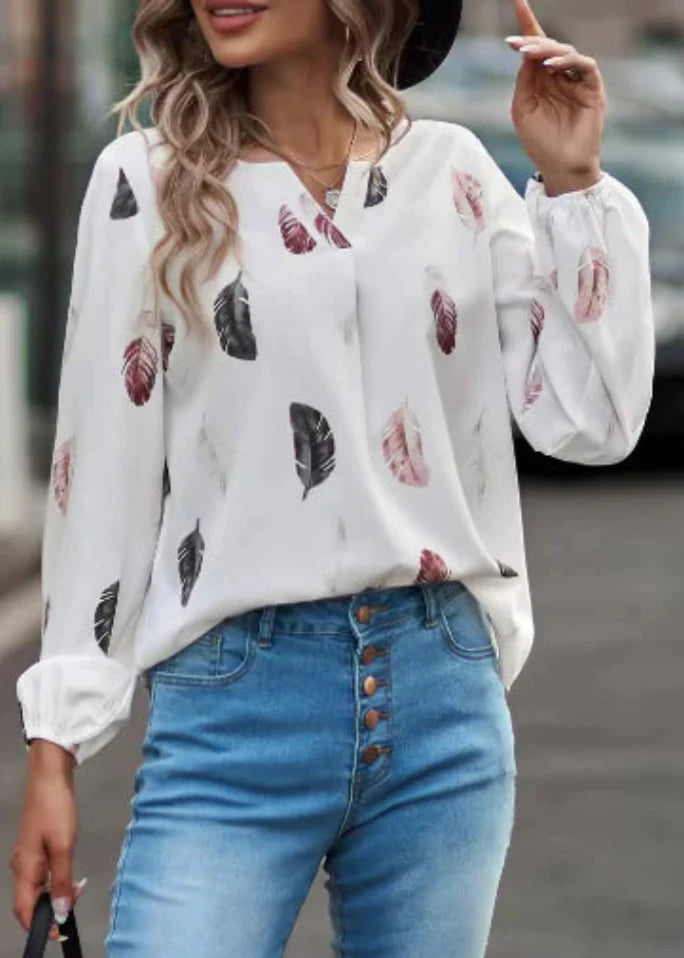 Isabella's Feather Blouse