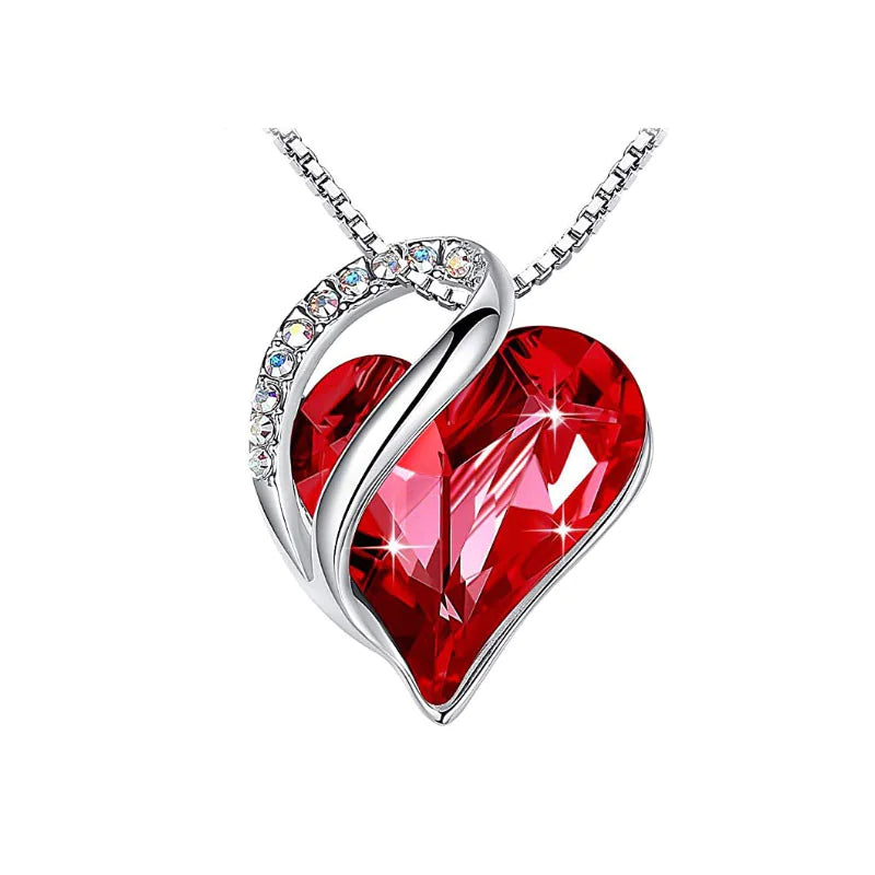 CrystalHeart Heart-Shaped Pendant ketting