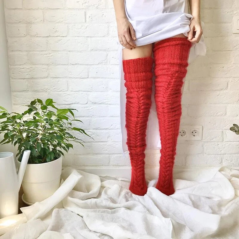 Nora's Cozy Winter Knee Socks