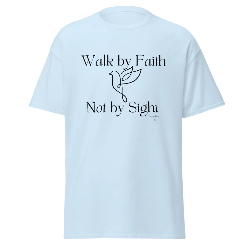 Tellon Unisex Classic Tee | Walk by Faith dove