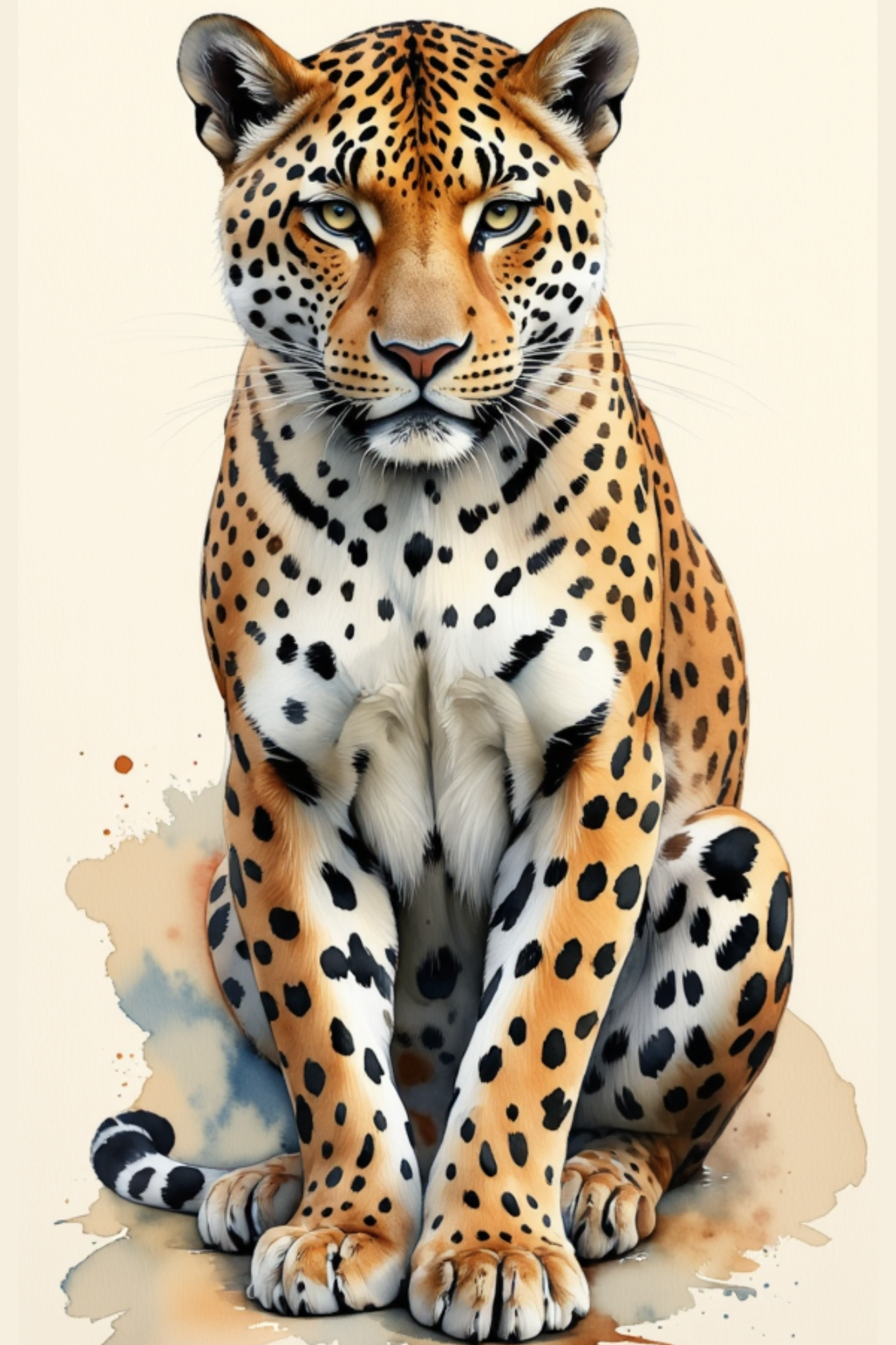 Big 5 in Aquarell