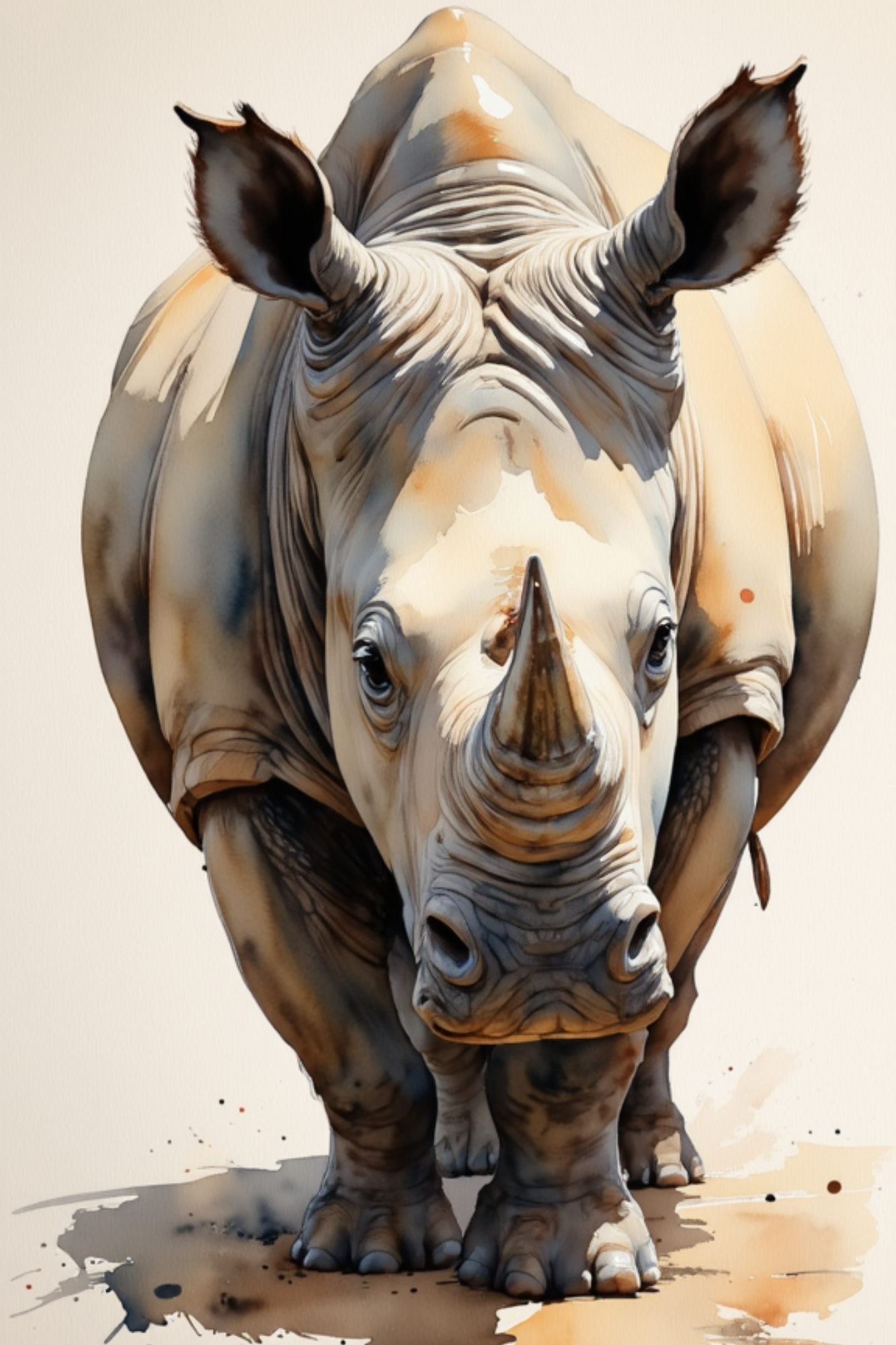 Big 5 in Aquarell