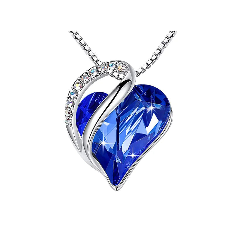 CrystalHeart Heart-Shaped Pendant ketting