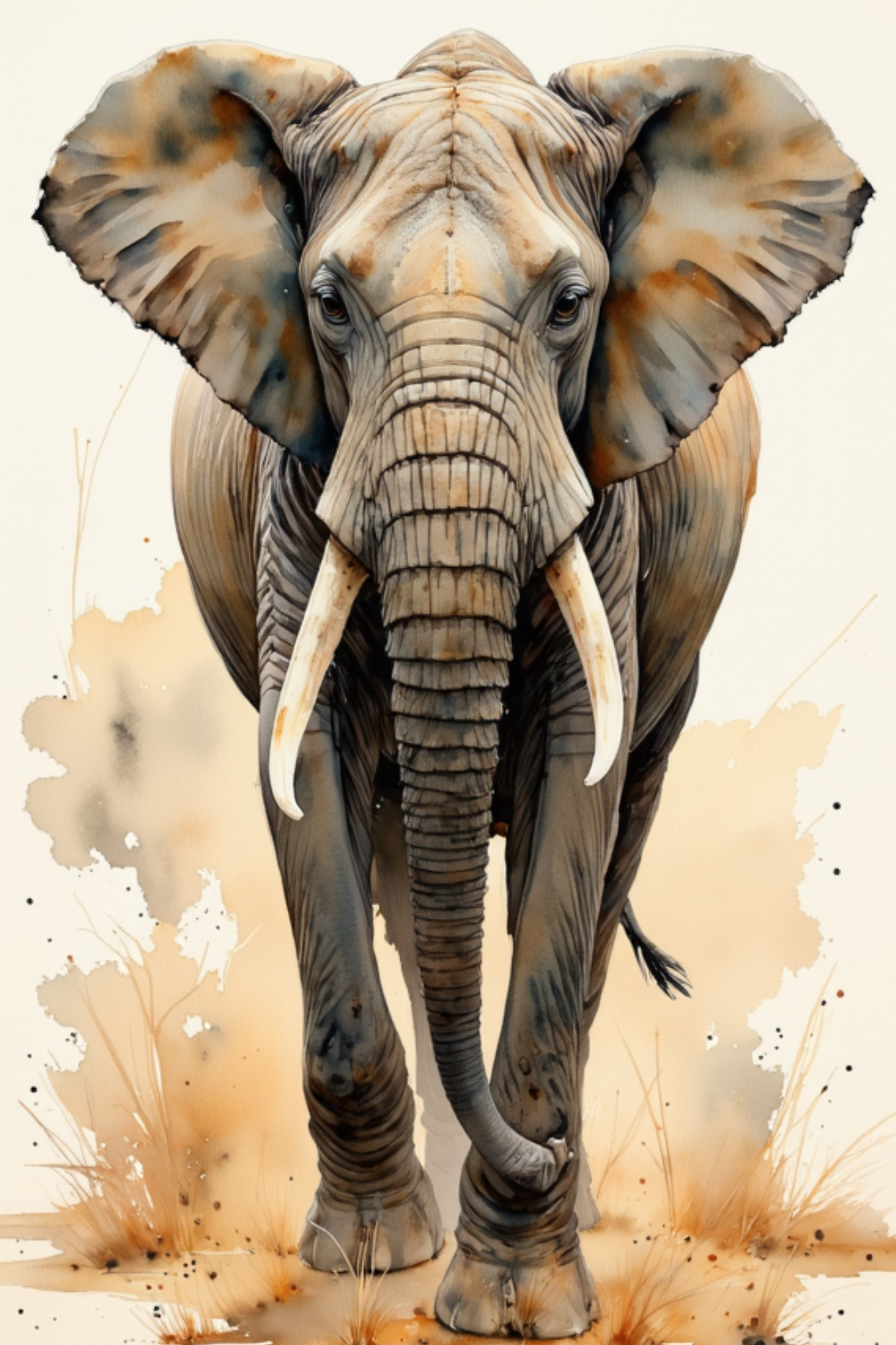 Big 5 in Aquarell
