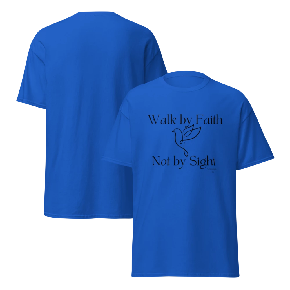 Tellon Unisex Classic Tee | Walk by Faith dove