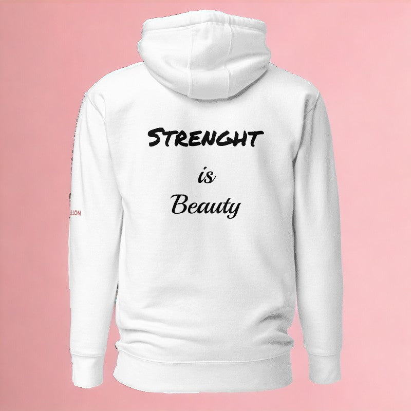 Tellon Unisex Premium Hoodie | Strenght is beauty text