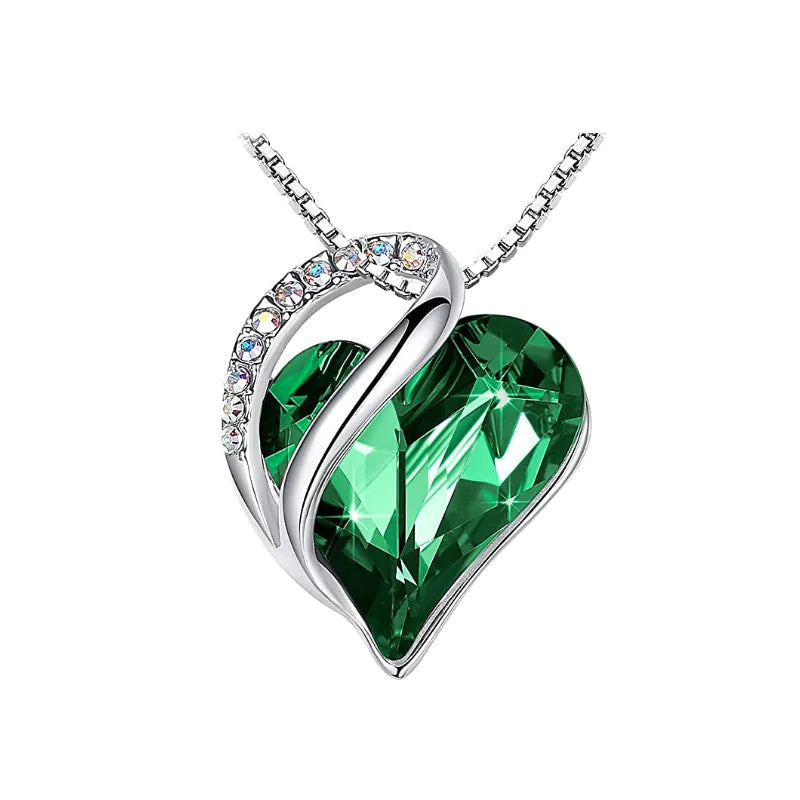 CrystalHeart Heart-Shaped Pendant ketting