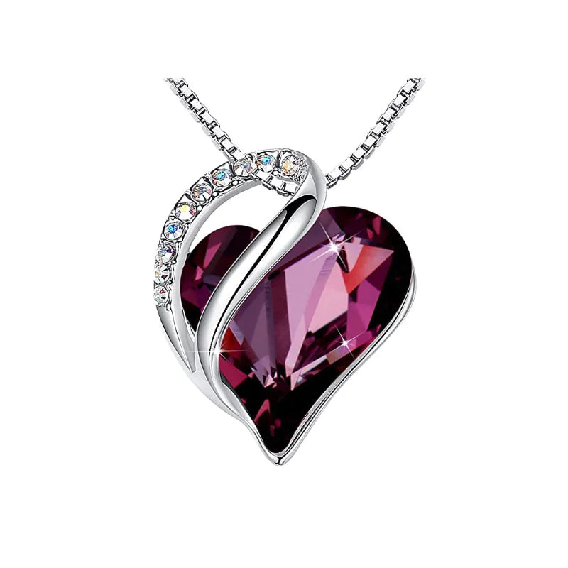 CrystalHeart Heart-Shaped Pendant ketting