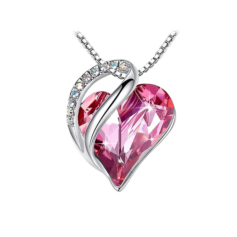 CrystalHeart Heart-Shaped Pendant ketting