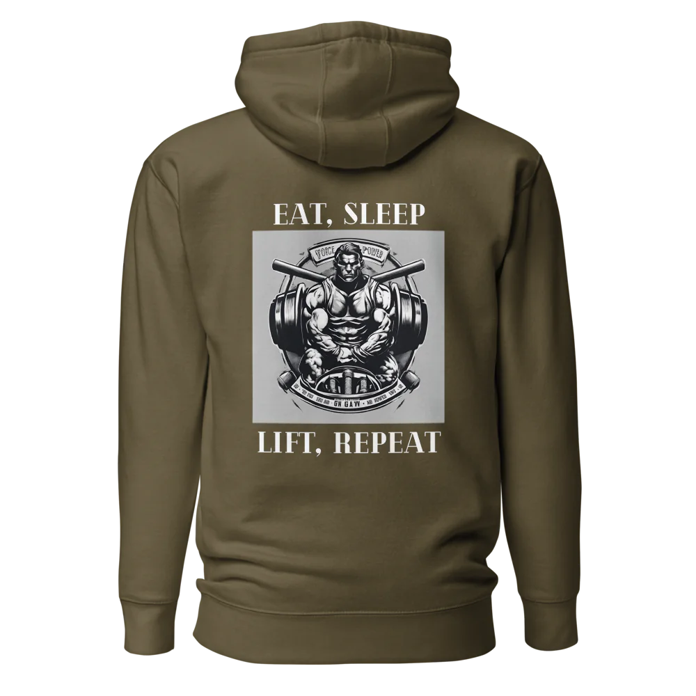 Tellon Unisex Premium Hoodie | Eat Sleep Lift Repeat
