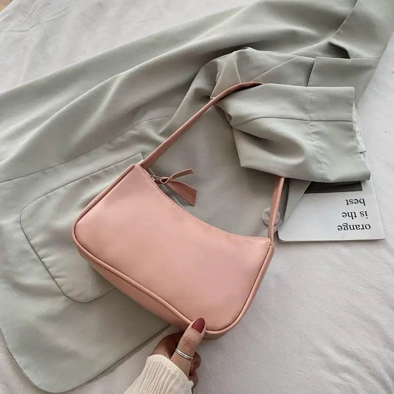 Schoudertas Black Tote Cream Baguette Bag