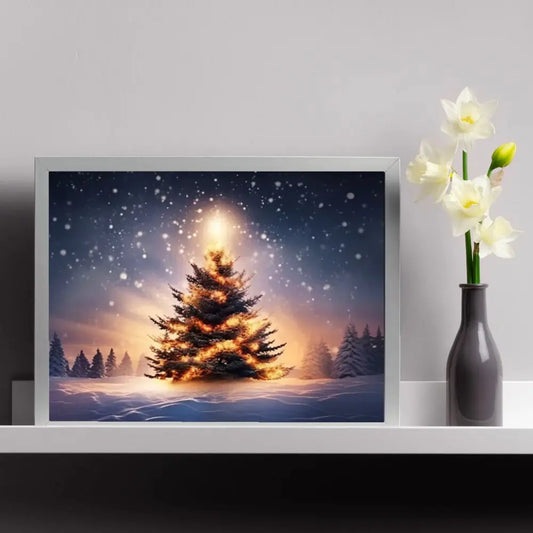 LED Kerstschilderij