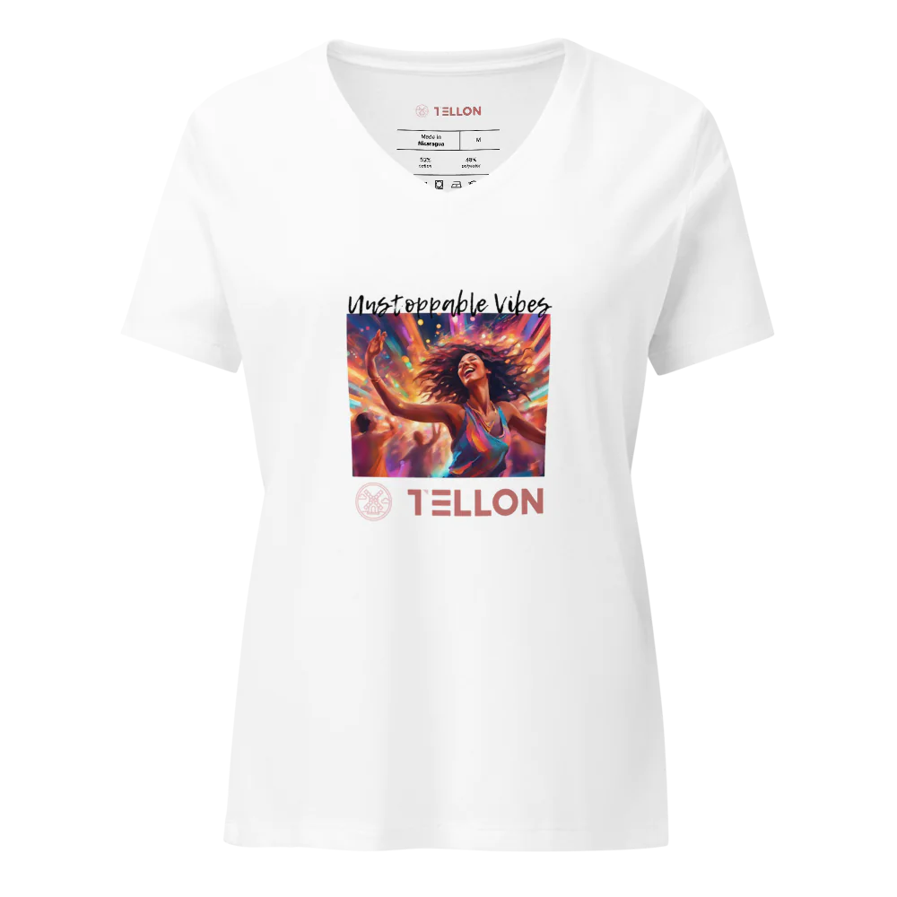 Tellon V-Neck T-Shirt | Unstoppable Vibes