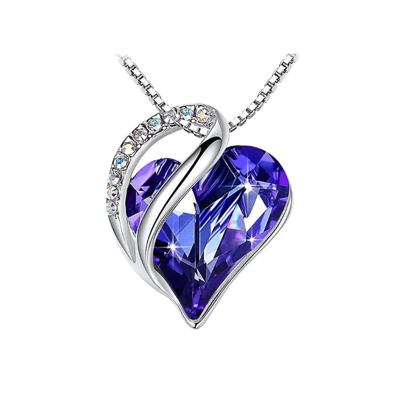 CrystalHeart Heart-Shaped Pendant ketting