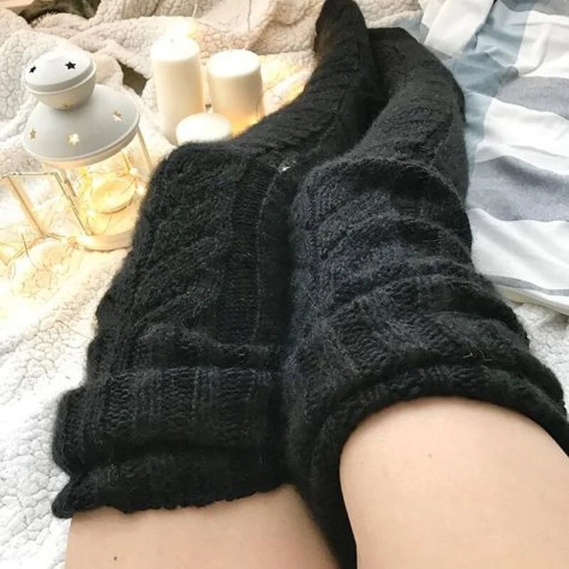 Nora's Cozy Winter Knee Socks