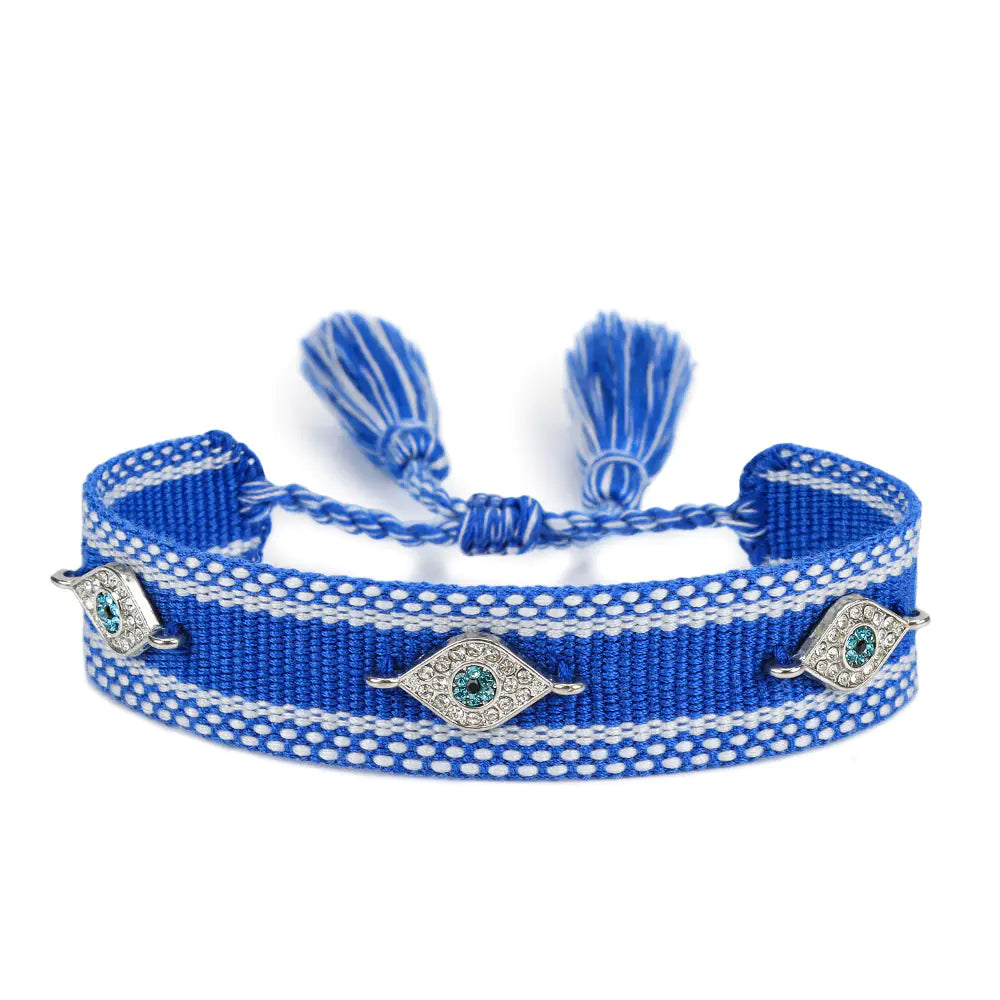 Bracelet tissé Lucky Blue Eyes