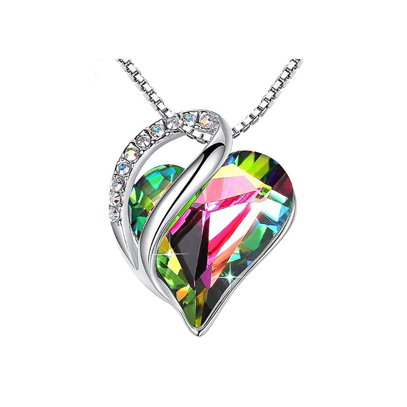 CrystalHeart Heart-Shaped Pendant ketting