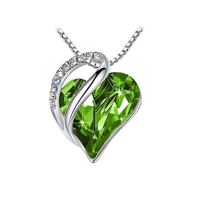 CrystalHeart Heart-Shaped Pendant ketting