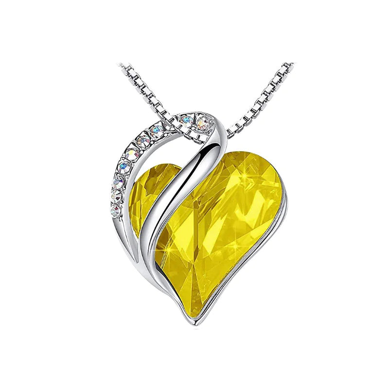 CrystalHeart Heart-Shaped Pendant ketting