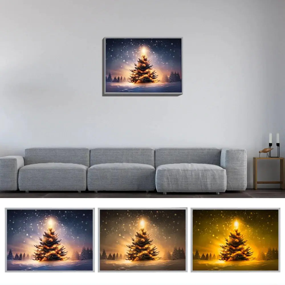 LED Kerstschilderij