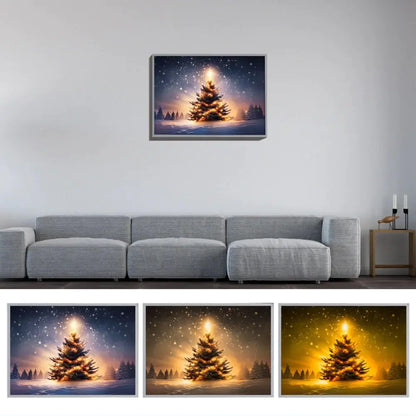 LED Kerstschilderij