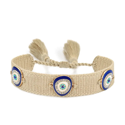 Gewebtes Armband „Lucky Blue Eyes“