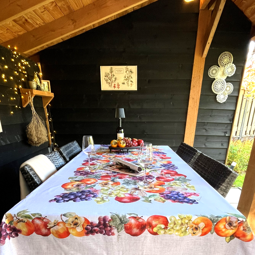 Italiaans tafelkleed Cachi - katoen - design met fruit
