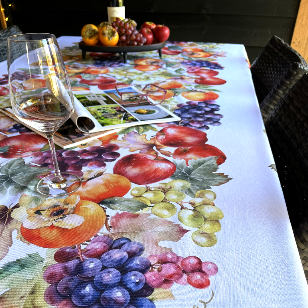 Italiaans tafelkleed Cachi - katoen - design met fruit