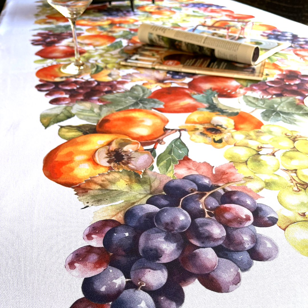 Italiaans tafelkleed Cachi - katoen - design met fruit