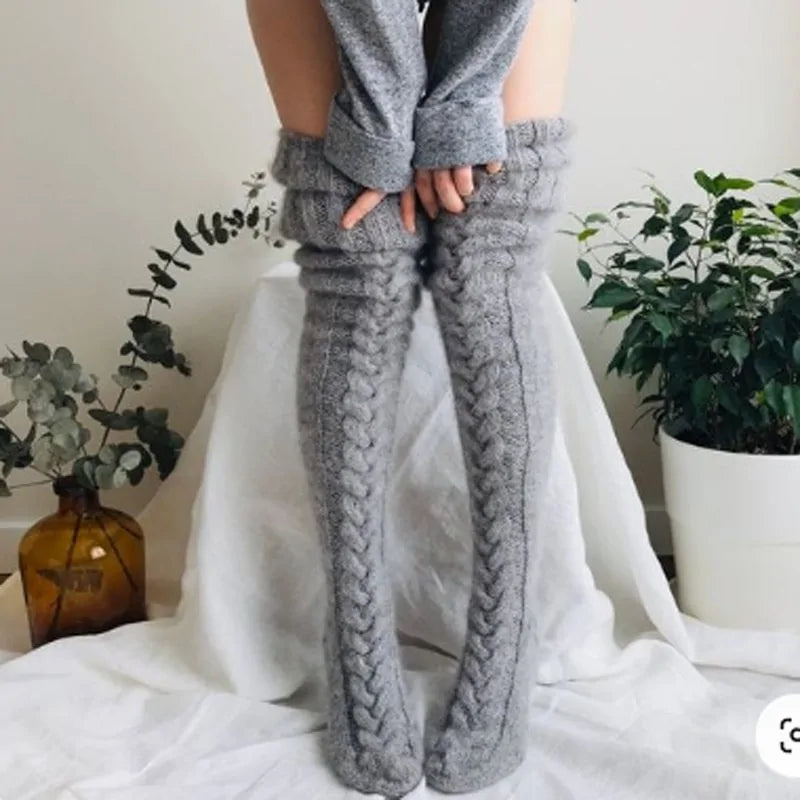 Nora's Cozy Winter Knee Socks