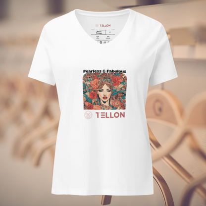 T-shirt col V Tellon | Intrépide et fabuleux