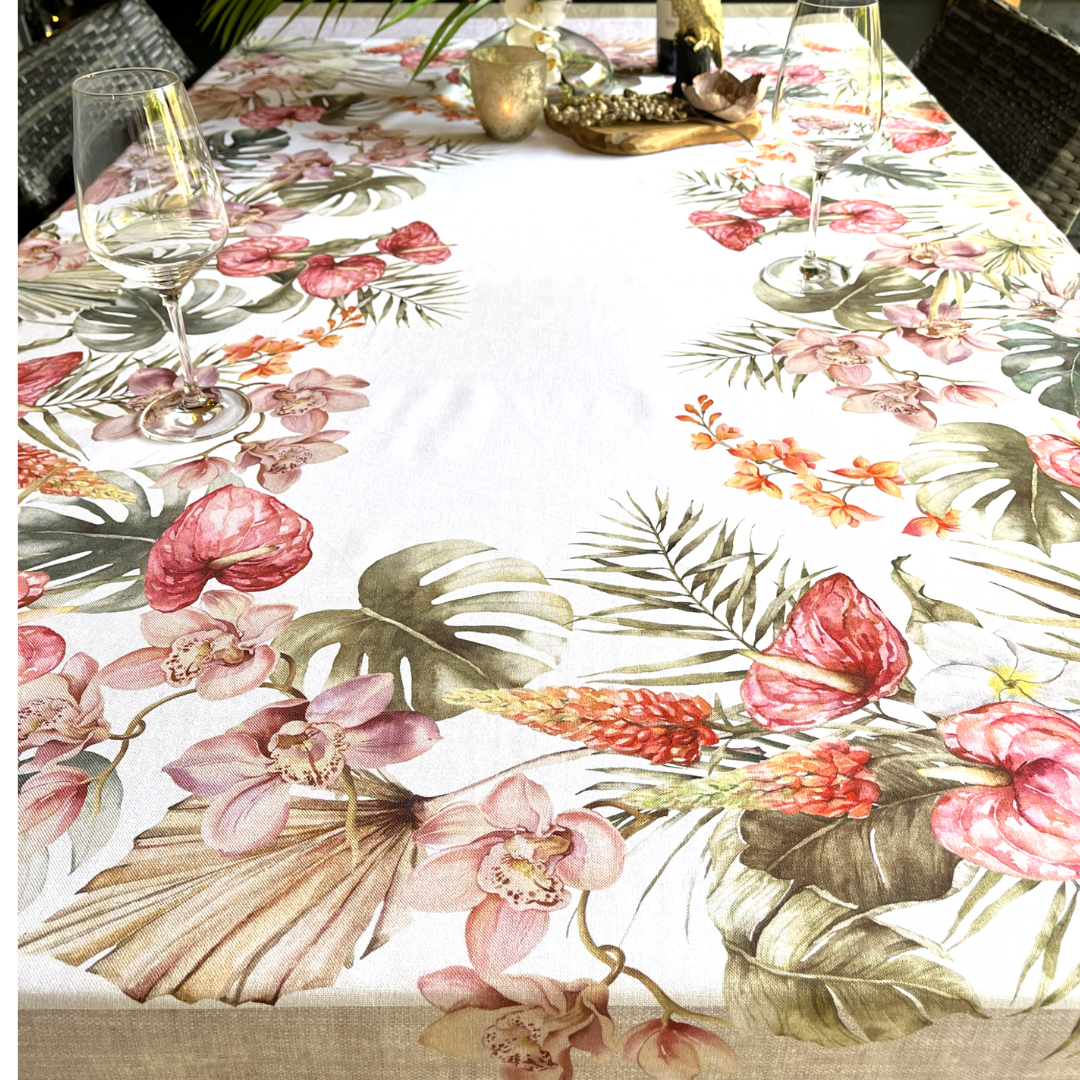 Tafelkleed Foglie Tropicali tropische bladeren katoen