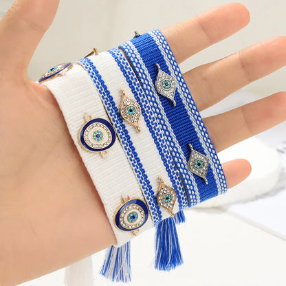 Gewebtes Armband „Lucky Blue Eyes“