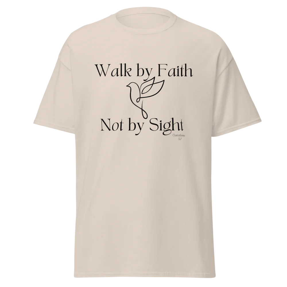 Tellon Unisex Classic Tee | Walk by Faith dove
