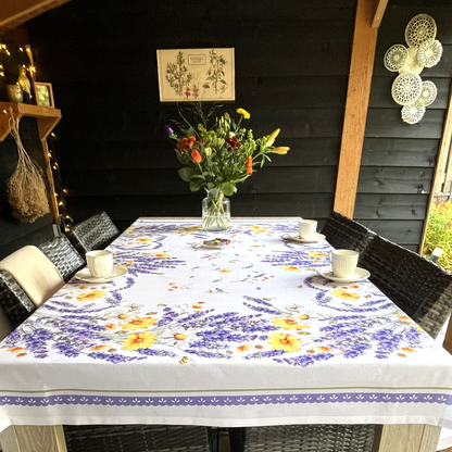 Italiaans katoenen tafelkleed Lavanda lavendel print