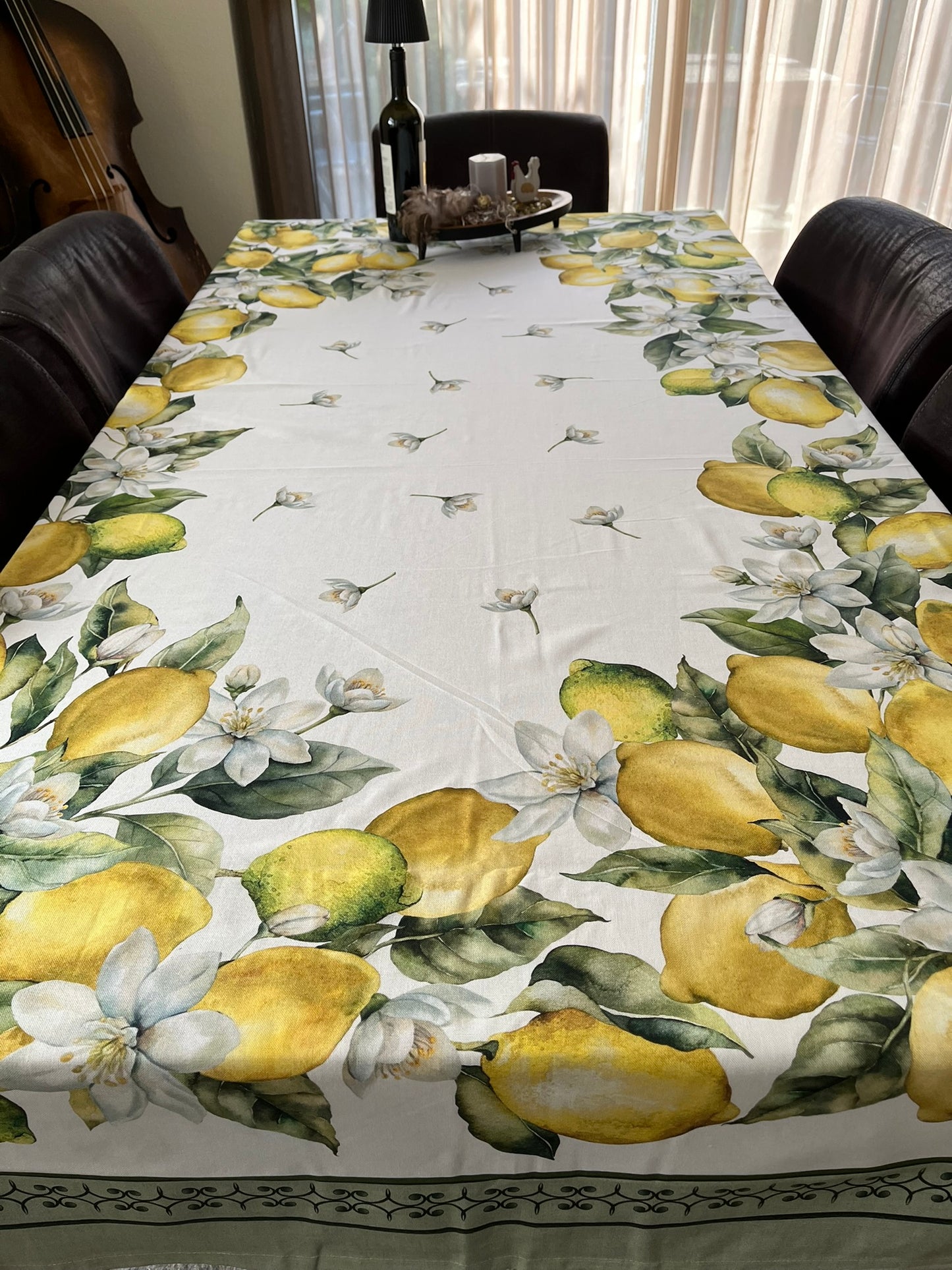 Italienische Tischdecke Limoni 2 - Baumwolle - Design mit Zitronen