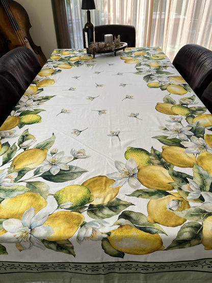 Italienische Tischdecke Limoni 2 - Baumwolle - Design mit Zitronen