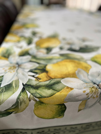 Italienische Tischdecke Limoni 2 - Baumwolle - Design mit Zitronen