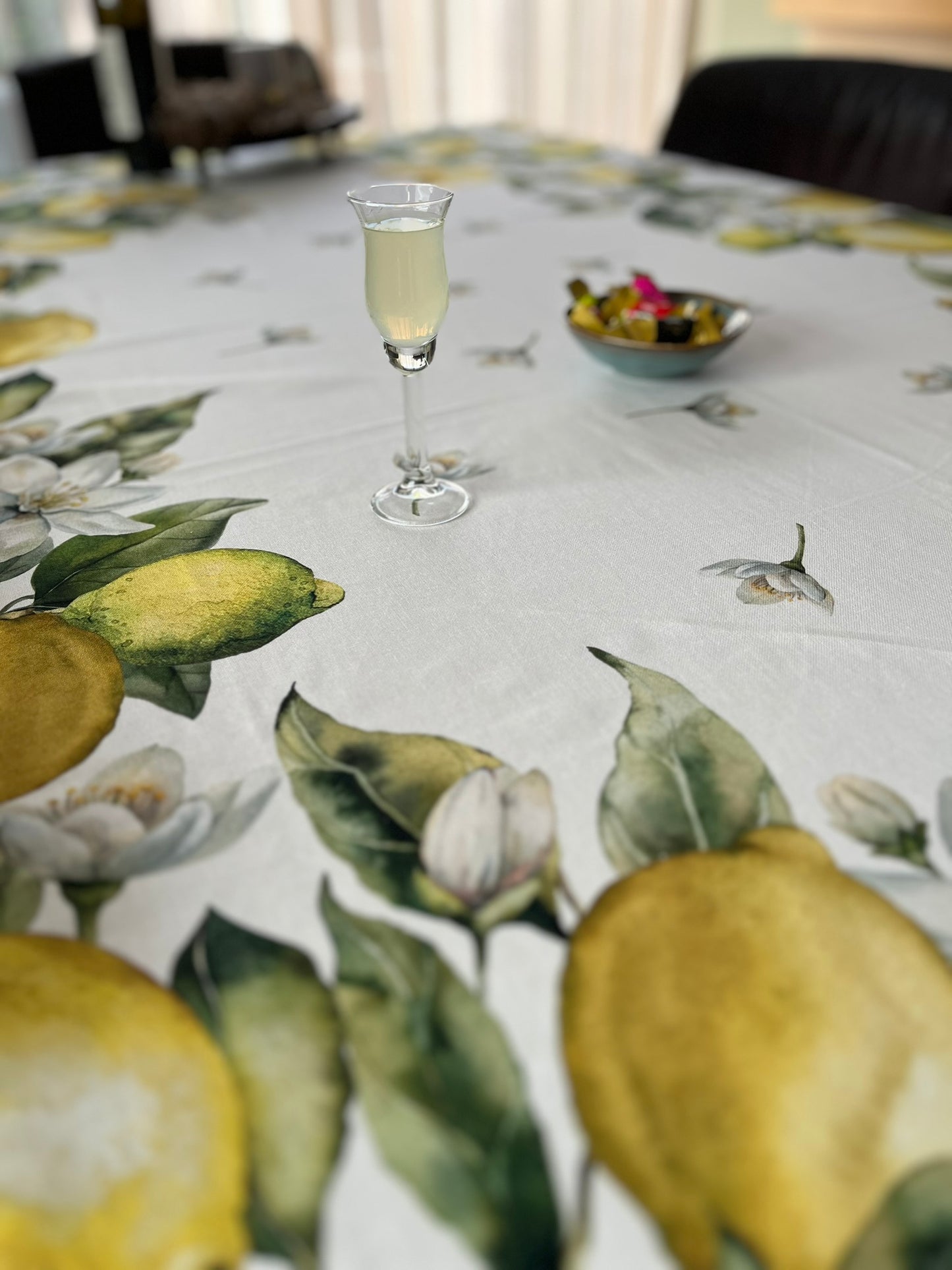 Italienische Tischdecke Limoni 2 - Baumwolle - Design mit Zitronen